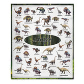 Personalized Jurassic Dinosaur Name Custom Blanket-Gift for Children Who Love Dinosaurs,ChristmasGift